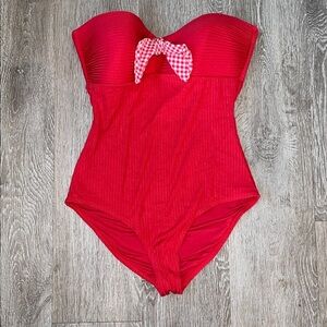 Matilda Jane Poolside Party Swimsuit in Red size Medium Classic Retro Beach